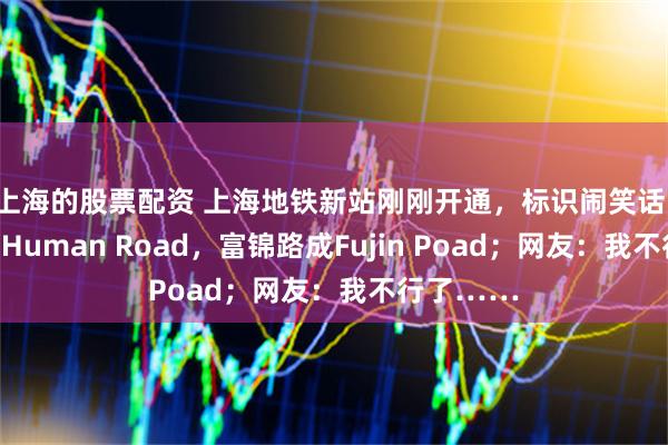 上海的股票配资 上海地铁新站刚刚开通，标识闹笑话！呼玛路变Human Road，富锦路成Fujin Poad；网友：我不行了……