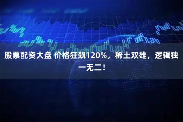 股票配资大盘 价格狂飙120%，稀土双雄，逻辑独一无二！